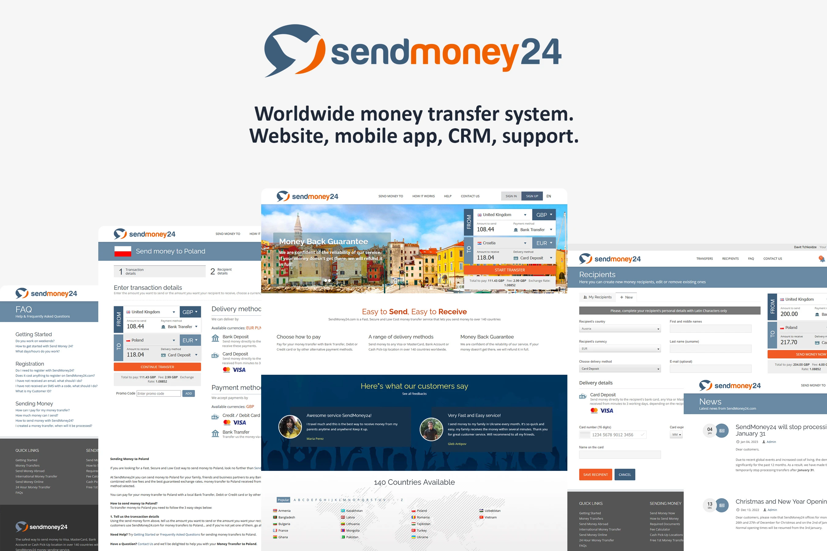 ფულადი გადარიცხვები Sendmoney24